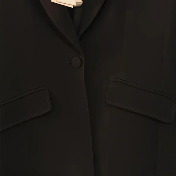 NWT $695 Cinq a Sept black blazer with rhinestone fringe size 6 - Picture 3 of 11